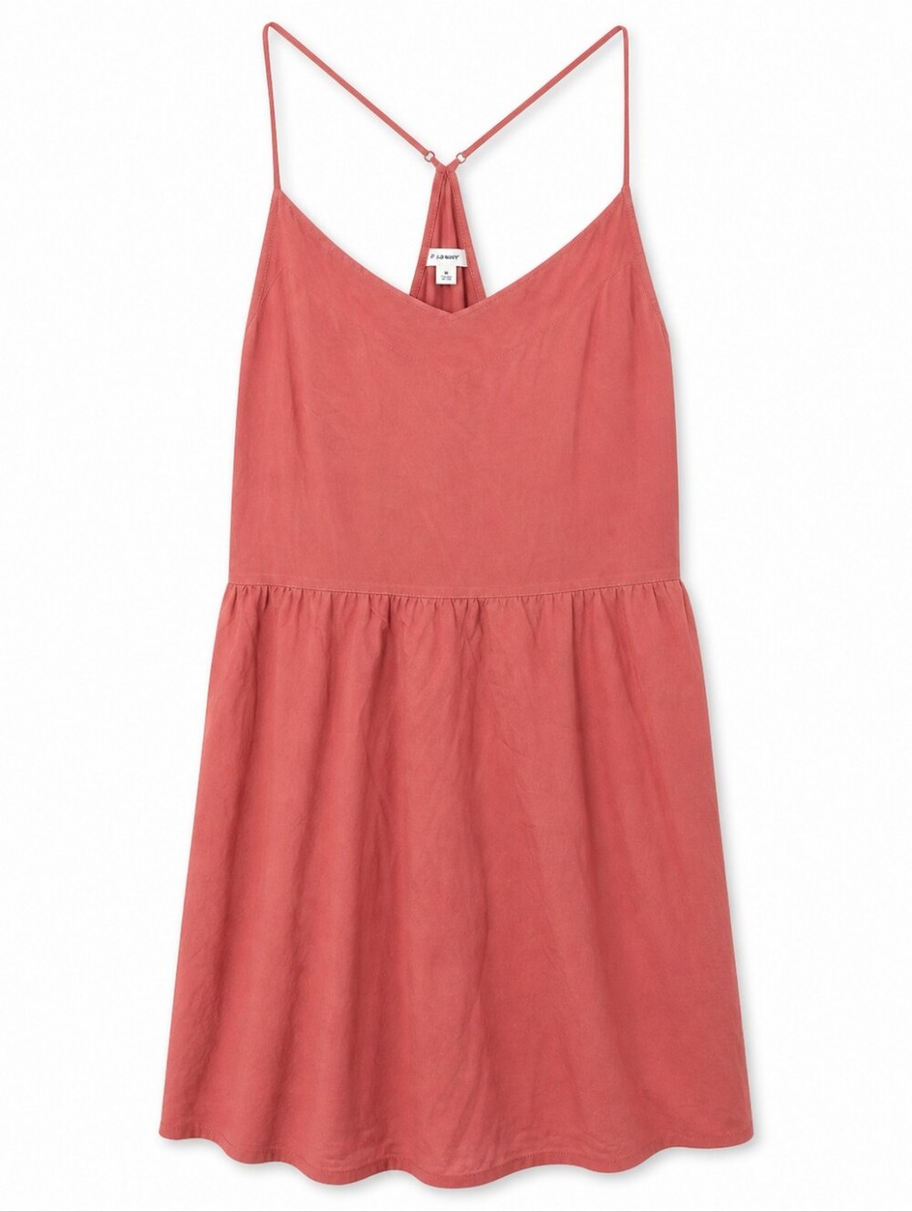 Madewell Silk Dress Size 12 Coral Pink Sleeveless Strappy Pockets Lined